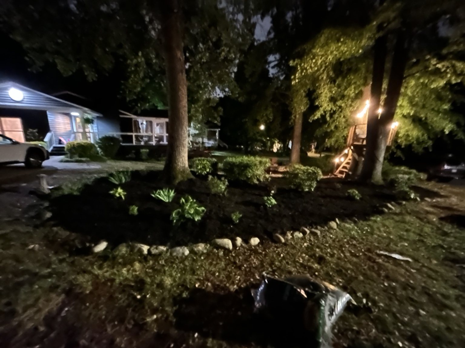 Garden beds in the evening by Watershed Landscaping